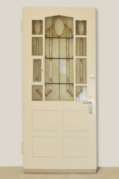 Tür aus Holz und Glas